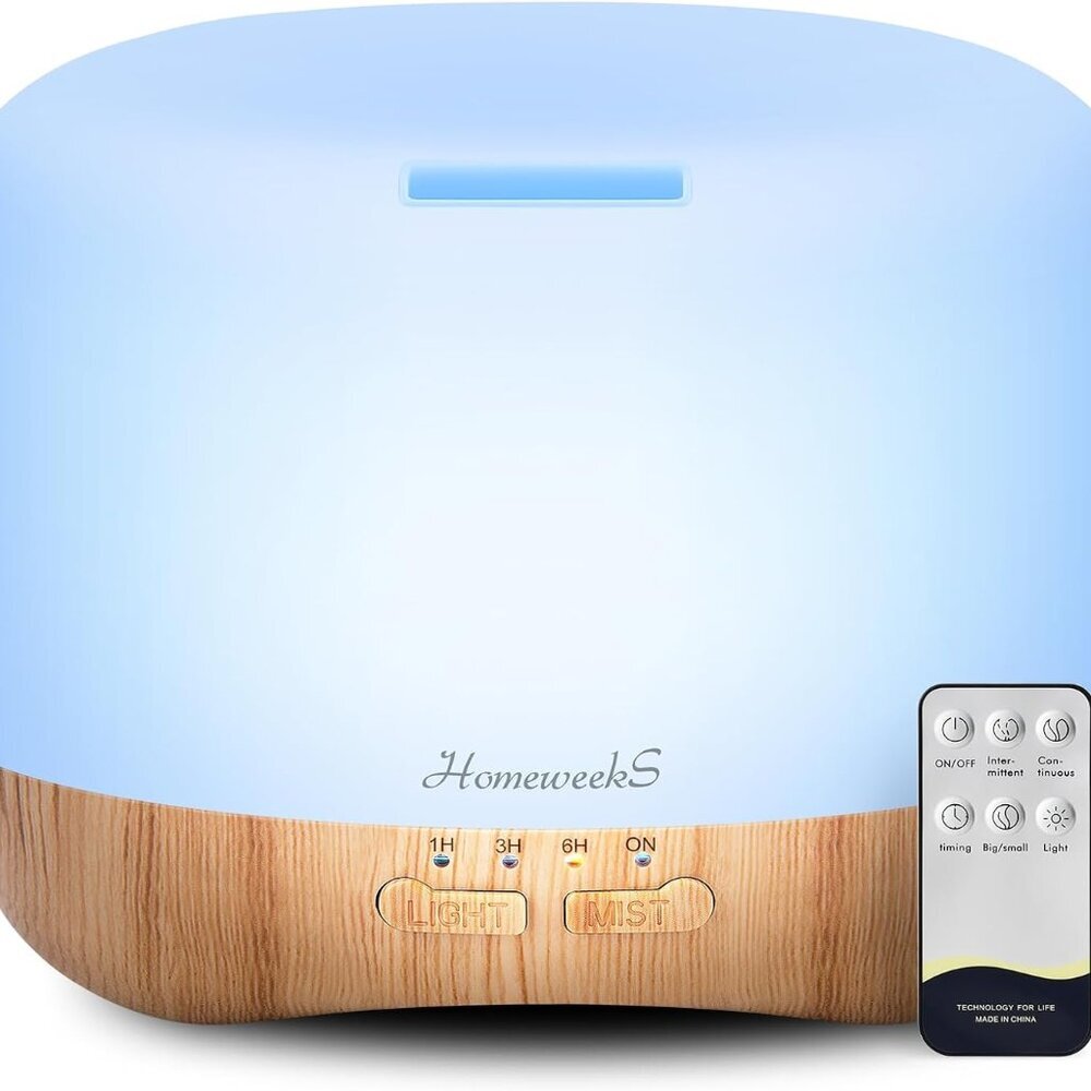 Aromatherapy Essential Oil Diffuser for Room: Colorful Aroma Air Humidifier with